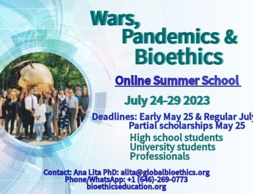 Call for Applications: ‘War, Pandemics & Bioethics’ Summer School Online July 24-29 2023