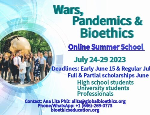 Call for Applications: “Wars, Pandemics & Bioethics” Online Summer School July 24-29 2023